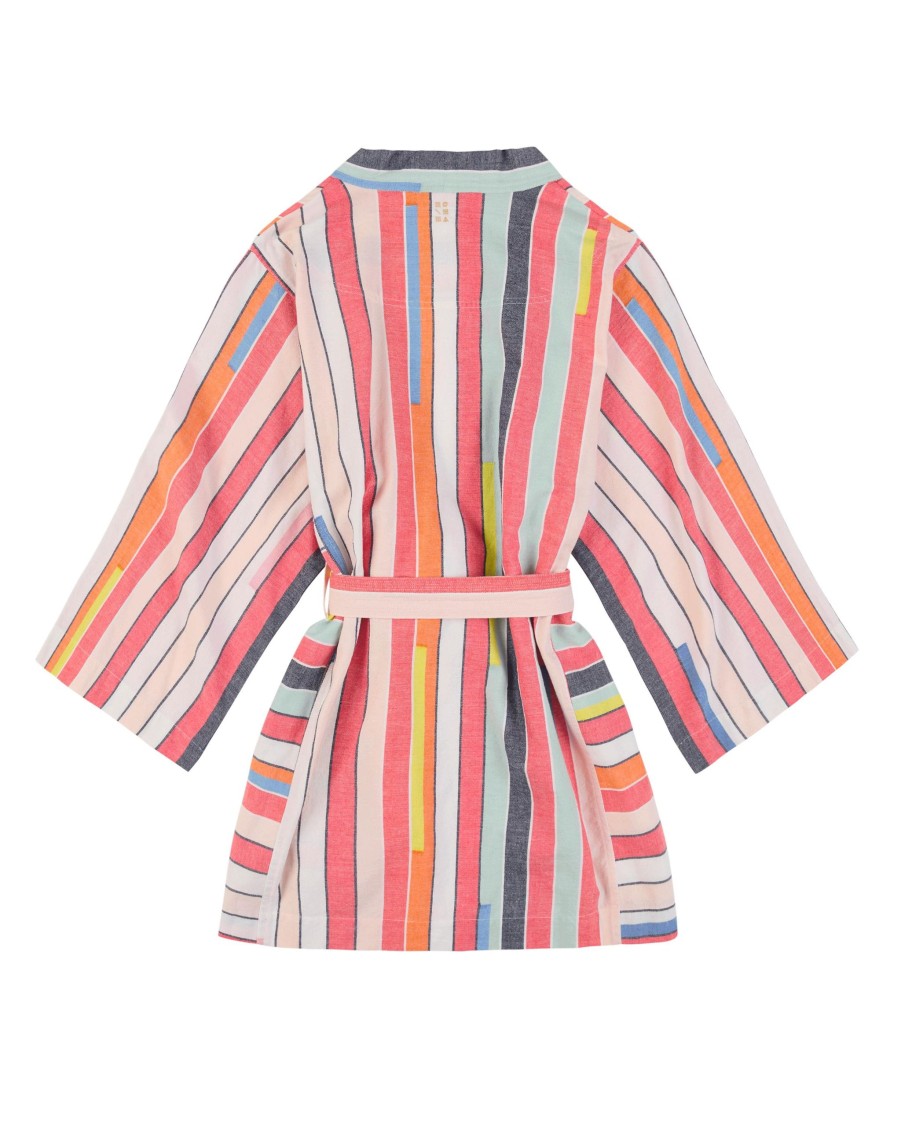 Women Fella | Ilio Nema Ariane Kimono Robe Bazaar Stripe